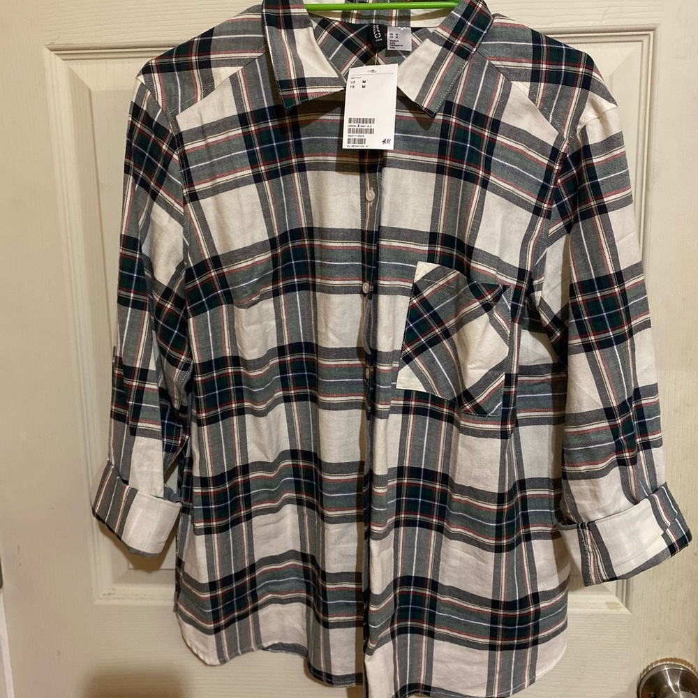 H&M Plaid button down shirt